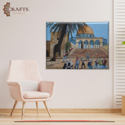 Hand Drawing Acrylic Painting  Dome Of the Rock   Design