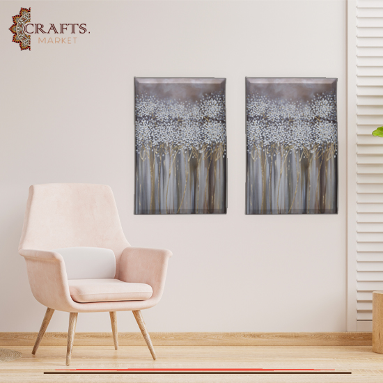 Hand Drawing Small Flowers Design Wall Art Set 2PCS Hand Drawing Small Flowers Design Wall Art Set 2PCS
