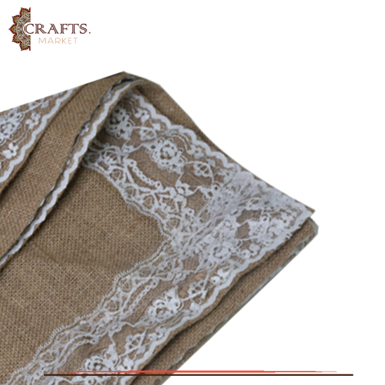 Handmade Burlap Dining Table Set, 11 PCS Handmade Burlap Dining Table Set, 11 PCS