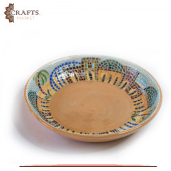 Handmade Clay Mosaic Plate  Village  design