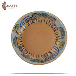 Handmade Clay Mosaic Plate  Village  design
