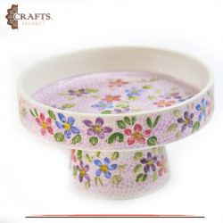 Handmade Clay Mosaic Service Pot  Flowers  Design 