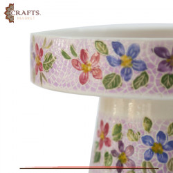 Handmade Clay Mosaic Service Pot  Flowers  Design 