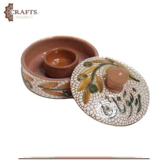 Handmade Clay Mosaic Olive Pot  زيتوناتنا  Design 