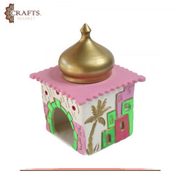 Handmade Clay Mosaic Domed Candle Holder 