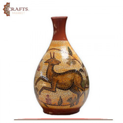 Handmade Clay Mosaic Vase  Gazelle  Design Home Decor