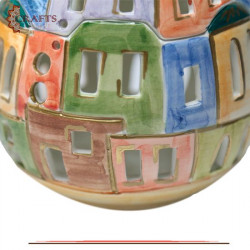 Handmade Multi Color Clay Lantern Home Decor 
