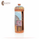 Handmade Multi-Color Arabic Coffee Clay Cups Set with a stand  with a village design 8 Pcs 