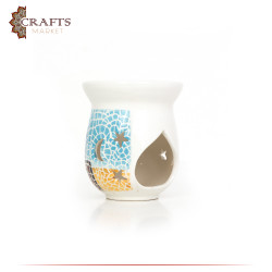 Handmade Multi-Color Clay Essential Oil Burner with a village design