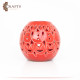 Handmade Red Clay Openwork Vase Handmade Red Clay Openwork Vase