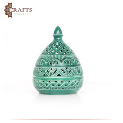 Handmade Green Clay Lantern