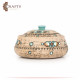 Handmade Due-Color Clay Serving Dish with Cover with Antique Design Handmade Due-Color Clay Serving Dish with Cover with Antique Design