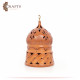 Handmade Brown Clay Lantern in Mosque Dome Design