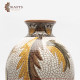 Avian-Drawn Clay Needle Vase Avian-Drawn Clay Needle Vase