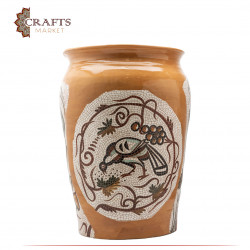Tree of Life Needle Decorated Vase - large