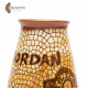 Needle-Painted Glass Vase - Jerash Design Needle-Painted Glass Vase - Jerash Design