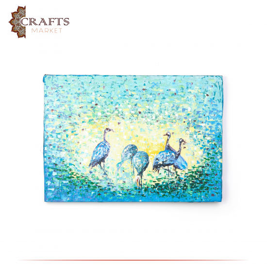 Hand Painted Multi Color Wall Art in The Birds design Hand Painted Multi Color Wall Art in The Birds design