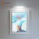 Hand Painted Multi Color Wall Art in a The Blue Inhabited Her Design