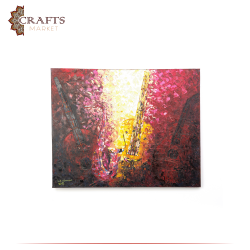 Hand Painted Multi Color Oil Wall Art in a the Melody of life Design