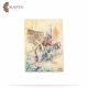 Hand Painted Multi Color Wall Art in a Fabrics Seller Design Hand Painted Multi Color Wall Art in a Fabrics Seller Design