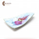 Hand-decorated Porcelain Dish, Table Decor with decoupage Art in a Juri Roses Design Hand-decorated Porcelain Dish, Table Decor with decoupage Art in a Juri Roses Design