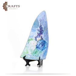 Hand-decorated Porcelain Dish, Table Décor with decoupage Art in a juri roses  Design