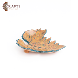 Handmade Ceramic Serving Plate with Leaf design