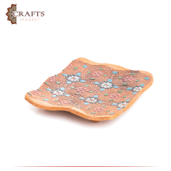 Handmade Multi-Color Ceramic Serving Plate Crochet design