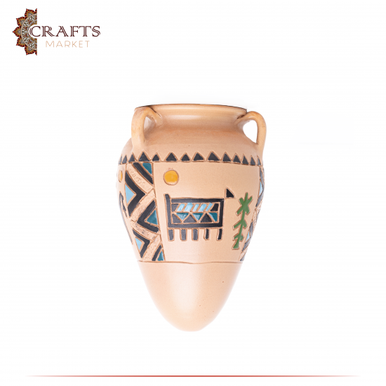 Handmade Ceramic Jar in  Nabataean Design