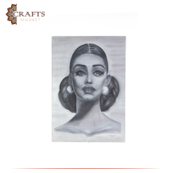Hand Painted Multi Color Oil Wall Art in  Princess  design 