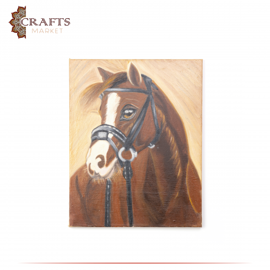 Hand Painted Multi Color Oil Wall Art in Horse design Hand Painted Multi Color Oil Wall Art in Horse design