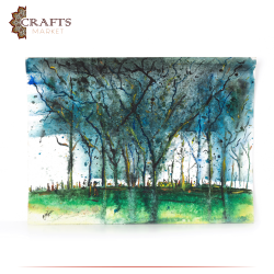 Hand Painted Watercolor Wall Painting Natural Scene