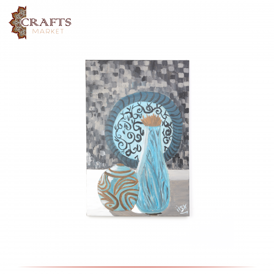 Hand Painted Multicolor Wall Art Vase Design Hand Painted Multicolor Wall Art Vase Design