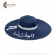 Handmade navy blue Beach Straw Sun Hat with a Scorpio design Handmade navy blue Beach Straw Sun Hat with a Scorpio design