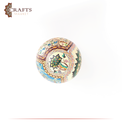Hand Painted Table Decor Multi-color Ostrich Egg in a Stories of Civilizations Design