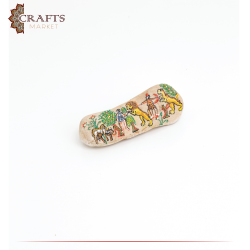 Hand Painted Table Décor on a Flint Stone in a Stories of Civilizations Design