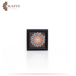 Hand Painted Multi Colored Acrylic Wall Art in a Mandala Design 