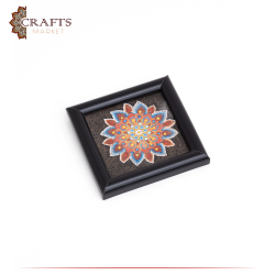 Hand Painted Multi Colored Acrylic Wall Art in a Mandala Design 