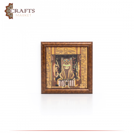Hand Painted Multi Colored Acrylic Wall Art with a Pharaonic design Hand Painted Multi Colored Acrylic Wall Art with a Pharaonic design
