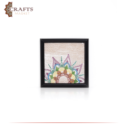 Hand Painted Multi Colored Acrylic Wall Art in a Mandala Design 
