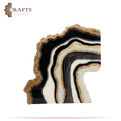 Hand-painted Multi-Color Resin and Wood Wall Art