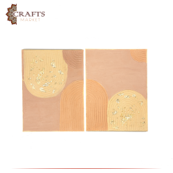 Hand Drawing Multi Color gypsum and acrylic  Arches  Design Wall Art Set 2 PCS