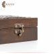 Handcrafted Brown Wooden Mini Box in a Petra Design Handcrafted Brown Wooden Mini Box in a Petra Design