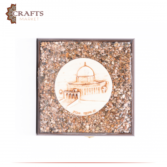 Handmade wooden box In a Jerusalem design