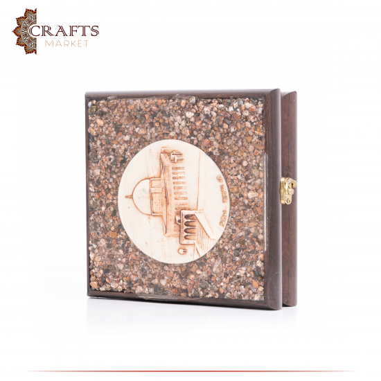 Handmade wooden box In a Jerusalem design