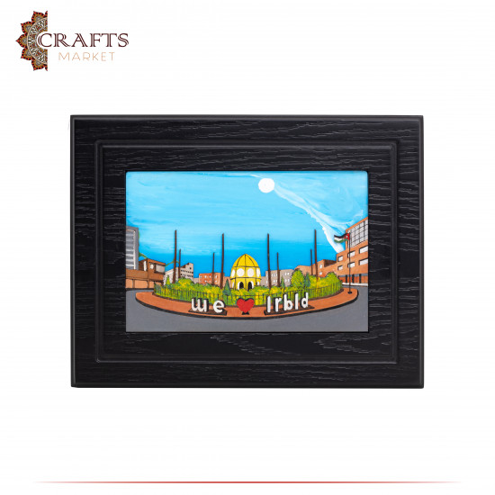 Hand-Crafted Wooden 3D Wall Art in a We Love Irbid design Hand-Crafted Wooden 3D Wall Art in a We Love Irbid design