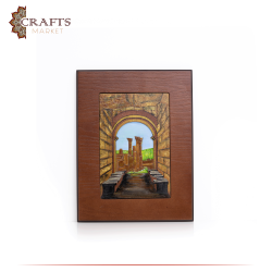 Hand-Crafted Wooden 3D Wall Art in a Gate Jerash design 