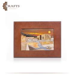 Hand-Crafted Wooden 3D Wall Art in a  Umm Qais Sunset  design