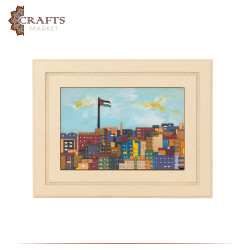 Hand-Crafted Wooden Sculpture laser 3D Wall Art  Amman design