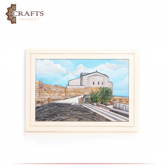 Hand-Crafted Wooden 3D Wall Art in a Mount Nebo Church design Hand-Crafted Wooden 3D Wall Art in a Mount Nebo Church design
